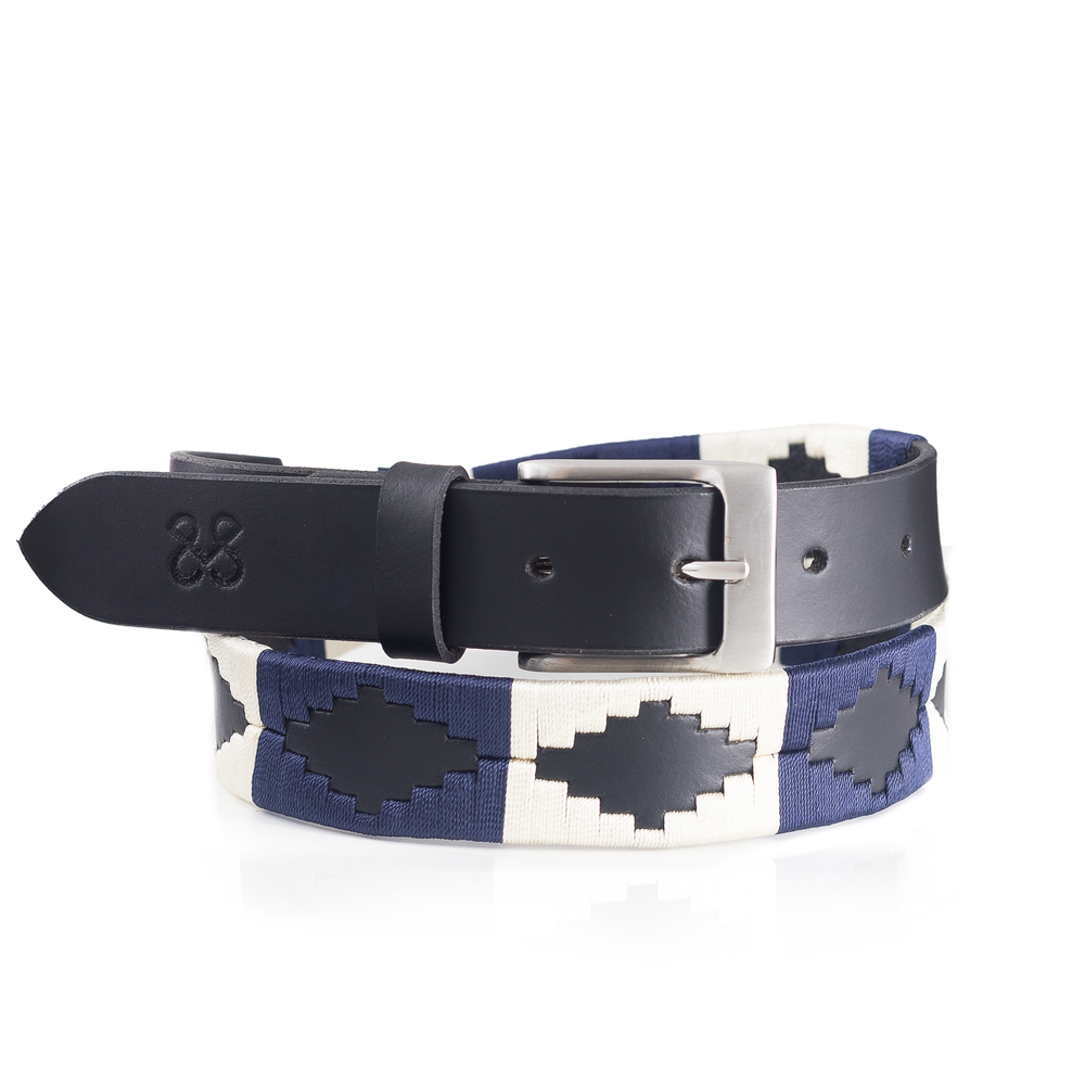 Gürtel Elena  Blau/Beige
