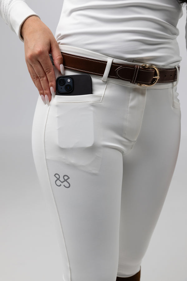 Reithose Amira White