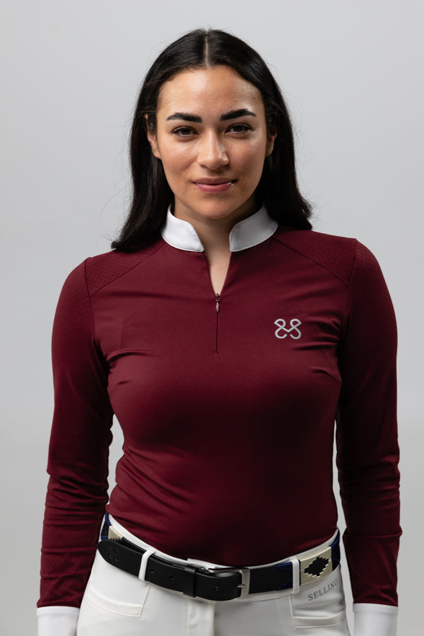 Turniershirt Clara Burgundy